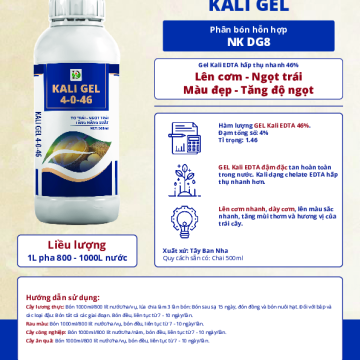 KALI GEL Phân bón giúp lên cơm - ngọt trái, màu đẹp - tăng độ ngọt 500ML